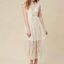 UMGEE feminine lace midi DRESS SIZE L