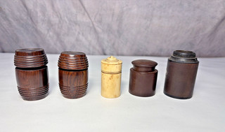Antique/Vintage Barrel/Cylinder Shaped Inkwells SI 60