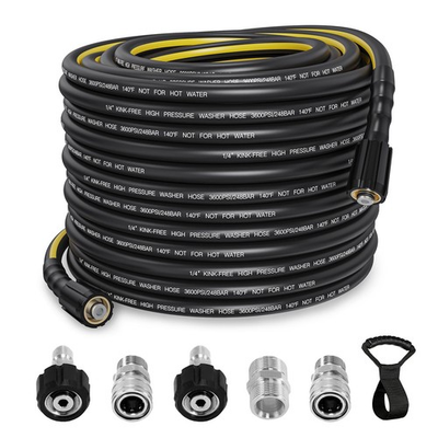 #ad #ad 100FT Power Washer Hose 3600 PSI 1 4#x27;#x27; Kink Resistant Pressure Washer Hose w... $91.04