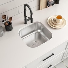14 Inch Undermount Single Bowl Bar Perp RV Camper Kitchen Sink  304 Stainless