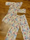 NWT Forever 21 1X Floral Patchwork 3-Piece Kimono  Pant Tube  Top Wide Leg Boho — photo 1