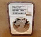 2025-P Proof $1 American Silver Eagle Marine Corps Privy NGC PF69UC Brown Label