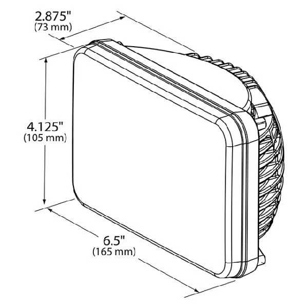 For Pontiac Grand Prix 76-85 4x6" Rectangular Chrome Projector LED Headlight Foto 3 de 3