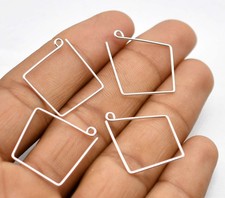 30 Pcs 28mm Earring Finding Wire Sterling Silver Plated