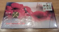 2016 Remembrance Day PNC RAM $1 Red Foil Post Mark 330/1111 Rare Limited Edition