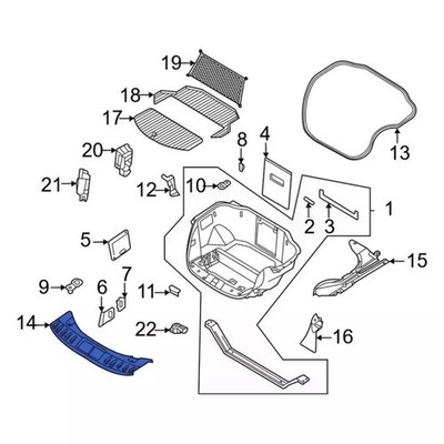 Genuine Ford Rear Body Panel Trim Panel NL3Z-26457A04-AA