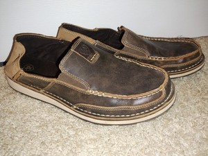 Ariat Cruisers Slip On Loafers Men’s Size 10D Style 10023208 Brown Leather Ariat Loafers Mens | eBay main image 4