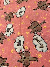 1 YARD CAT NAP N COTTON Sewing Fabric
