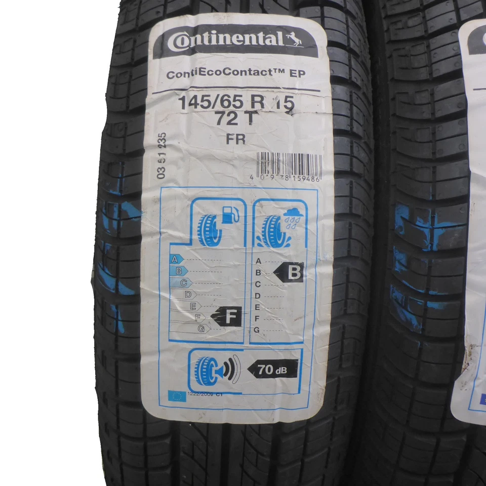 2 x CONTINENTAL 145/65 R15 72T ContiEcoContactEP Sommerreifen 2016 UNGEBRAUCHT - Bild 3 von 4
