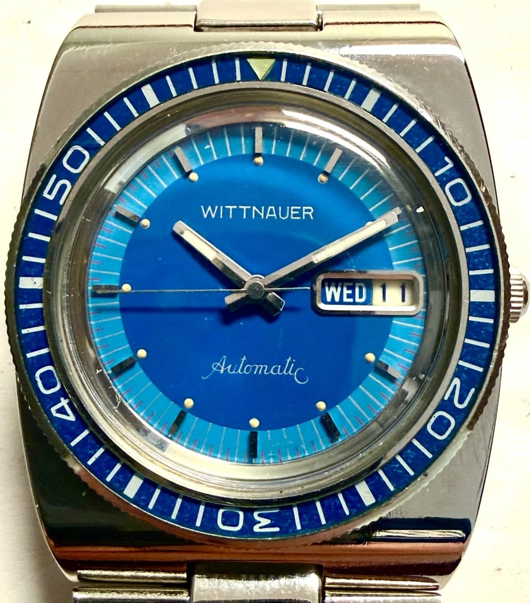 Wittnauer Silver Stainless & Blue Ladies Tank Watch Date Window Needs Battery‎ Vintage Wittnauer Ladies Watches - Etsy main image 4
