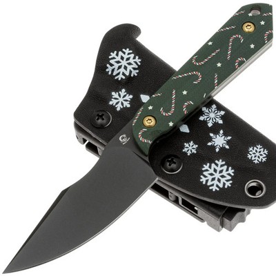 Kizer Mini Harpoon Fixed Blade AEB-L with Kydex Sheath Christmas Edition