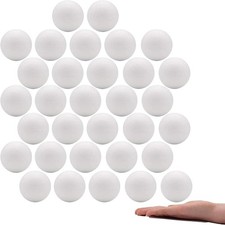 50 Pack of 2 Inch White Foam Balls for Crafts and Decorations