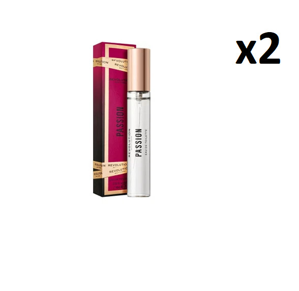 Revolution Eau De Toilette EDT Passion Purse Spray 10ml Each (Pack of 2)