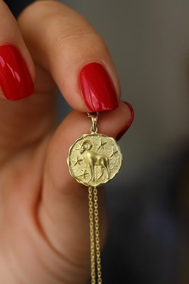 Aries Zodiac Pendant Charm | 9K 10K 14K Gold or 925 Silver - No Chain