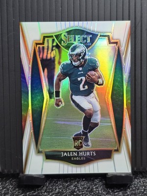 2020 Panini Select - Premier Level Jalen Hurts #150 White Prizm /35 (RC)