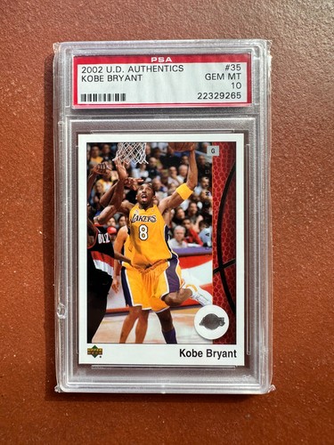 2002-03 Upper Deck UD Authentics Kobe Bryant #35 PSA 10 GEM MINT Lakers