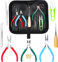 Schmuckzangen Set 9-Teilig 4.5 Zoll Spitzzange Rundzange Drahtschneider