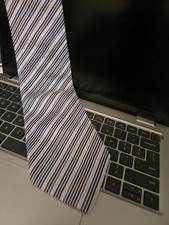 mens ties pre owned banana republic blue and white striped