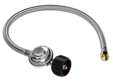 2FT Universal Low Pressure Propane Regulator with Braided Hose for LP Gas Grill