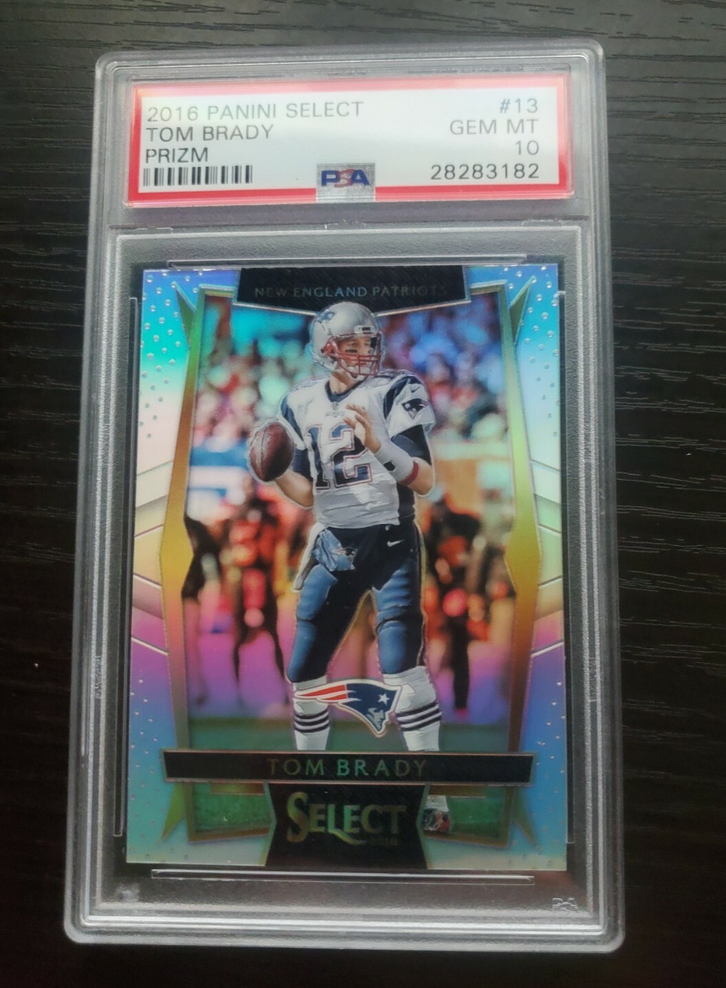 2016 PANINI SELECT #13 TOM BRADY SILVER PRIZM CONCOURSE PSA 10 GEM MINT! SB MVP!