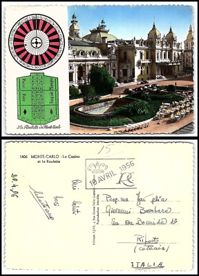 MONACO Postcard - Monte Carlo, Le Casino et la Roulette S7 
