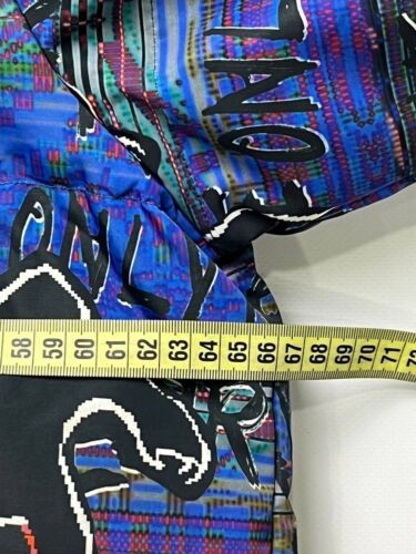 DIESEL Only The Brave Blue Printed Puffer Designer Jacket Size M - Picture 20 of 22