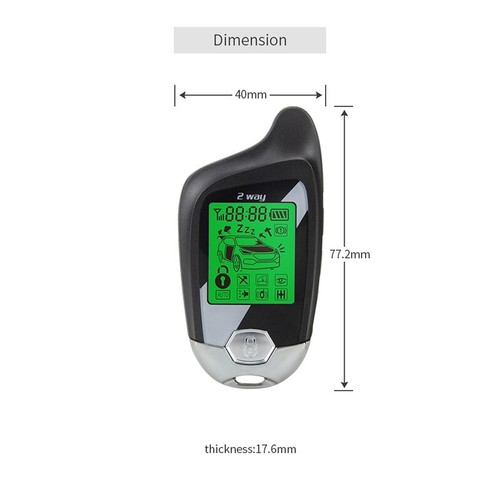 EASYGUARD 2 Vías Coche Alarma Control Remoto Arranque Automático Pantalla LCD Microondas/Sensor de Choque - Imagen 3 de 7