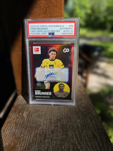 Paris Brunner Topps Chrome Bundesliga Red Auto /5 Gem!!!!