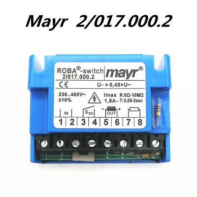 1pcs Mayr ROBA -switch 2/017.000.2 230..400V~ 1.8A- 10MΩ Brake Rectifier