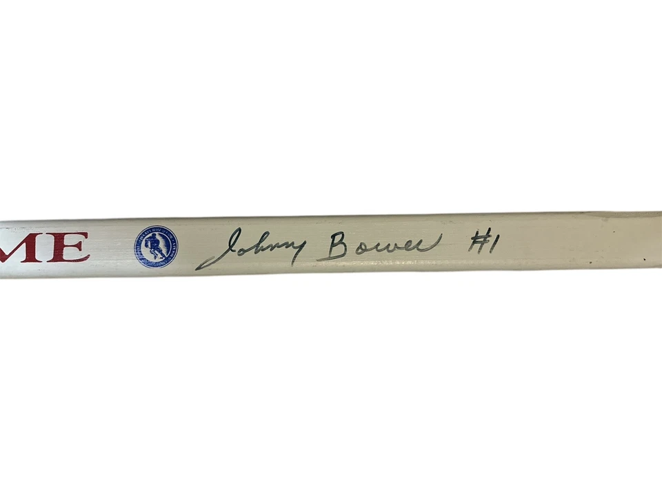 JOHNNY BOWER Toronto Maple Leafs Autographed Hockey Hall Of Fame Full Size Stick - Image 2 of 4