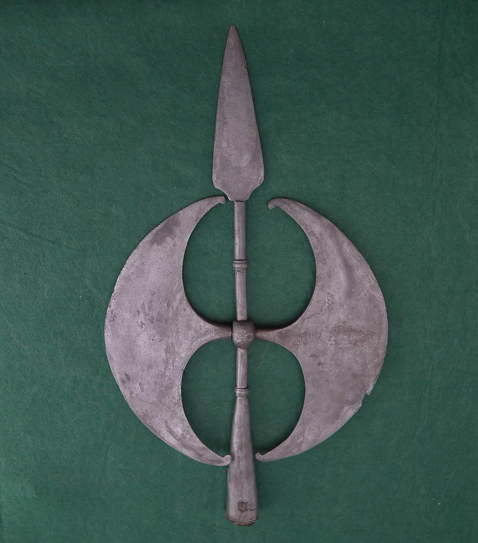 純銀＆ガーネット 斧槍と魔剣の爪楊枝 Antique 17th Century Islamic Turkish Ottoman Janissary Axe to