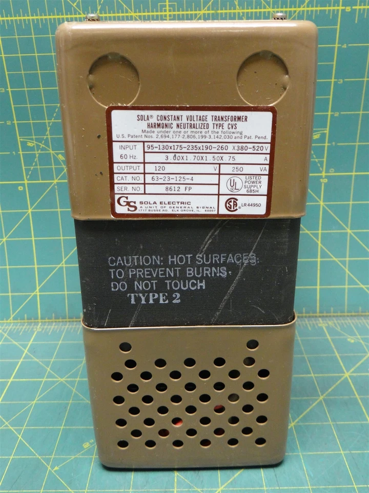 SolaHD 63-23-125-4 Electric Power Filter 120VAC Hardwired Series Transformer - Image 3 of 4