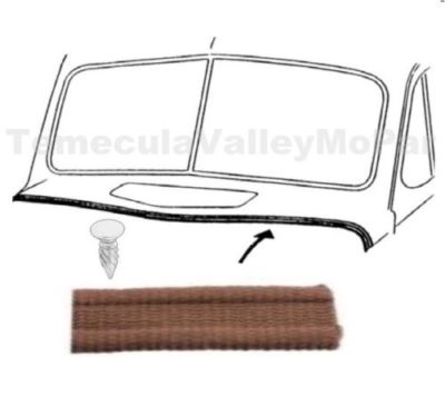 Hood-to-Cowl Lacing w/Nails For 1930-1950 Ply - Dodge - DeSoto - Chrys  