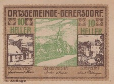 10 HELLER 1920 City of GERERSDORF Lower AUSTRIA Notgeld #PF789.U