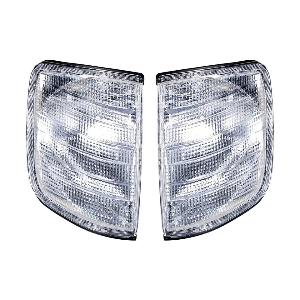 2X Clear Lens Turn Signal Lights for Mercedes W124 E500 300E 400E 500E 1985-1995 - Image 2 of 4