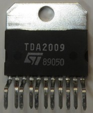 Ampli audio TDA2009 2x10W/4 ohms ou 1x18W boitier MULTIWATT11 de ST