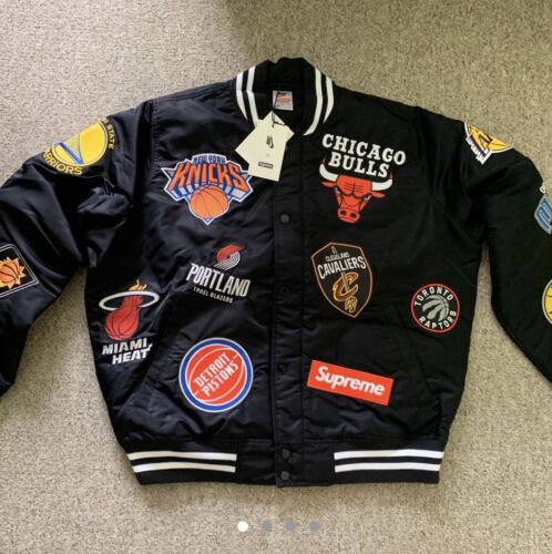 Sur oeste Infectar Adicto Chaqueta de calentamiento Supreme Nike NBA Teams negra - para hombre M |  eBay