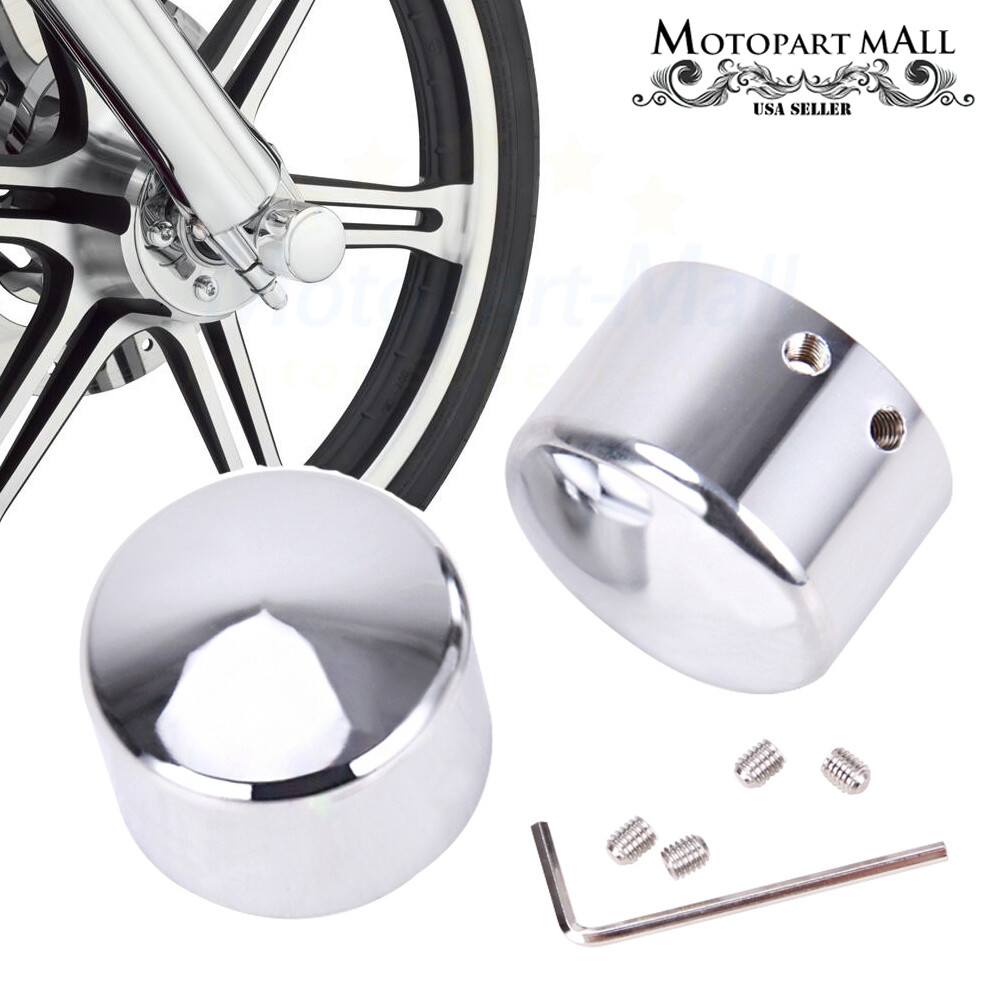 Front/Rear Axle Nut Covers For Harley Sportster Dyna Softail