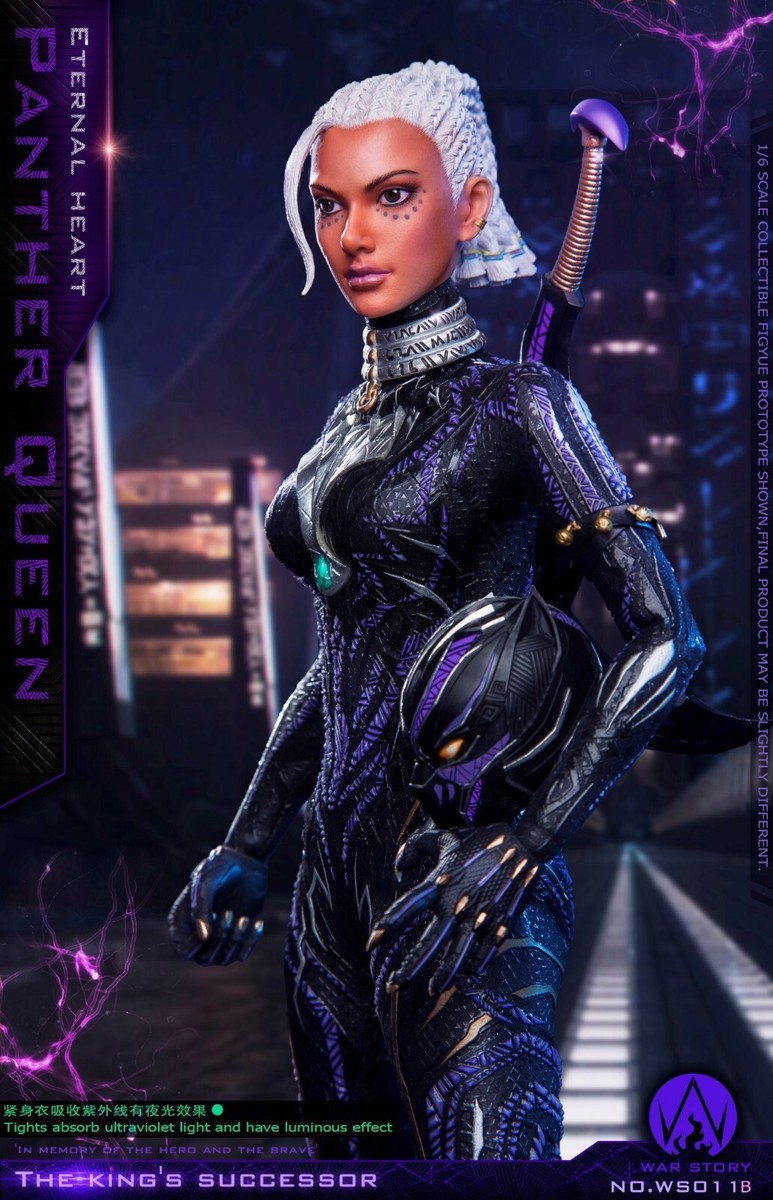 WAR STORY 1/6 Black Panther Queen DX版 1/6 Black Panther Queen Shuri Deluxe Figure Toys WS011-B War