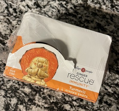 12 Pack Ginger Rescue Ginger Shots Wild Turmeric Immunity Boosting New 02/2026