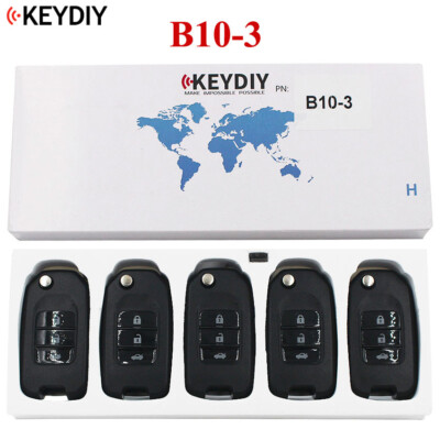 5x KEYDIY KD Universal Remote Control Key B-Series 3 Buttons B10-3
