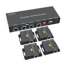 VPFET HDMI Extender Splitter Up to 165ft 1 in 4 Out Over Cat5e/6/7 HDMI Repea...