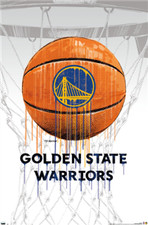 Golden State Warriors Drip Ball Poster 22x34 18690