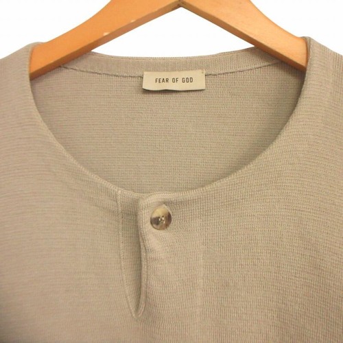 Gr. S Fear Of God Eternal Collection Schurwolle Strick Pullover Henley Ausschnitt JAPAN - Bild 3 von 8
