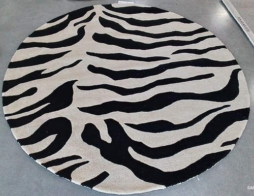 BEIGE / BLACK 6'-0" x 6'-0" Flaw in Rug, Reduced Price 1172774220 SOH784A-6R - Picture 1 of 4