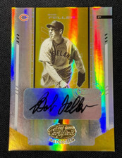 Bob Feller Auto /25 (2004) Donruss Leaf Certified Materials #215 Cleveland