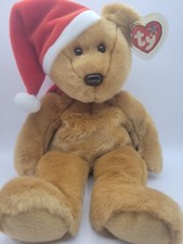 Rare TY Beanie Buddy - 1997 HOLIDAY TEDDY Christmas 15 Inches with Hang Tag