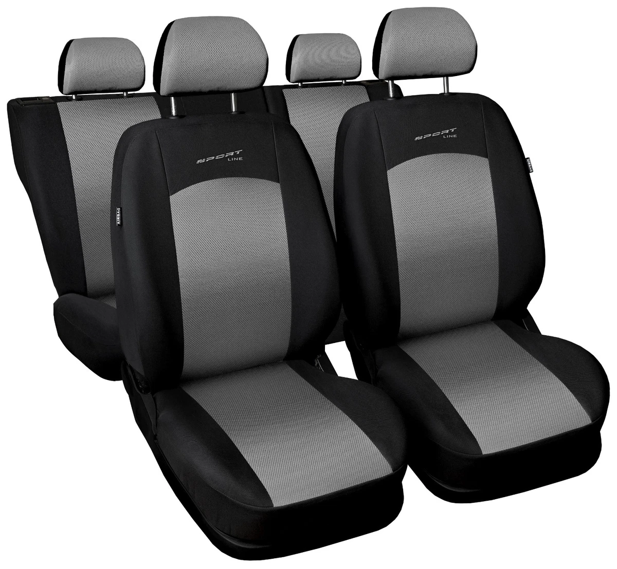 Car seat covers fit Audi A2 full set silver black sport style