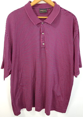 Bobby Jones Collection Mens XXL Polo Shirt Pink Black Stripe Made in Italy