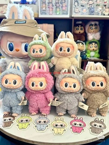 Authentic POP MART LABUBU THE MONSTERS Exciting Macaron Plush Dolls Pendant